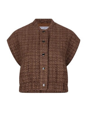 bouclé gilet multi met lurex
