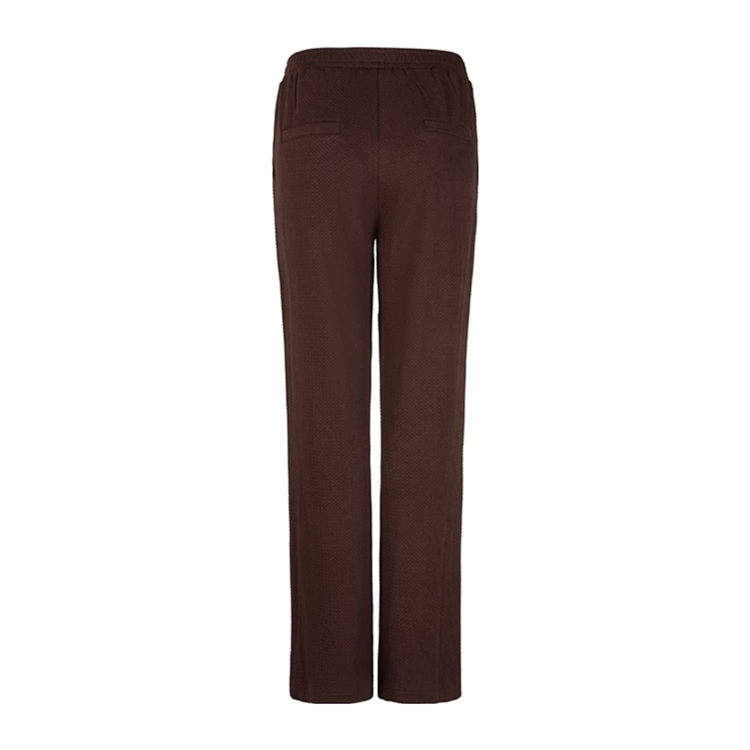 Lofty Manner straight regular waist broek donkerbruin