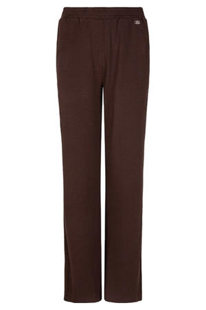 straight regular waist broek donkerbruin