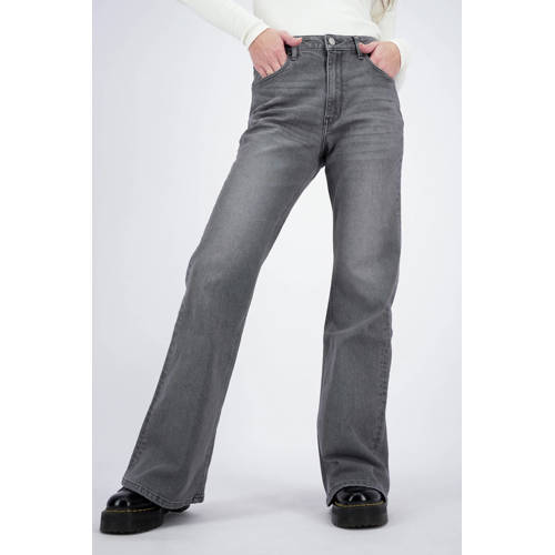 Raizzed high waist straight leg jeans grey denim afbeelding