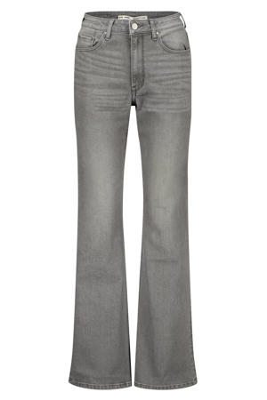 high waist straight leg jeans grey denim