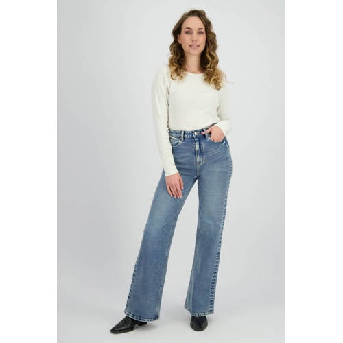 Raizzed high waist flared jeans medium blue denim afbeelding