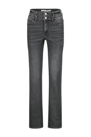 high waist straight leg jeans zwart