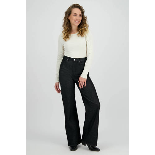 Raizzed high waist flared jeans black denim afbeelding
