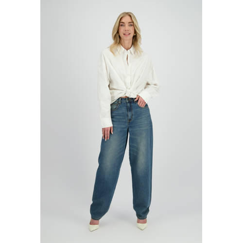 Raizzed high waist barrel jeans medium blue denim afbeelding