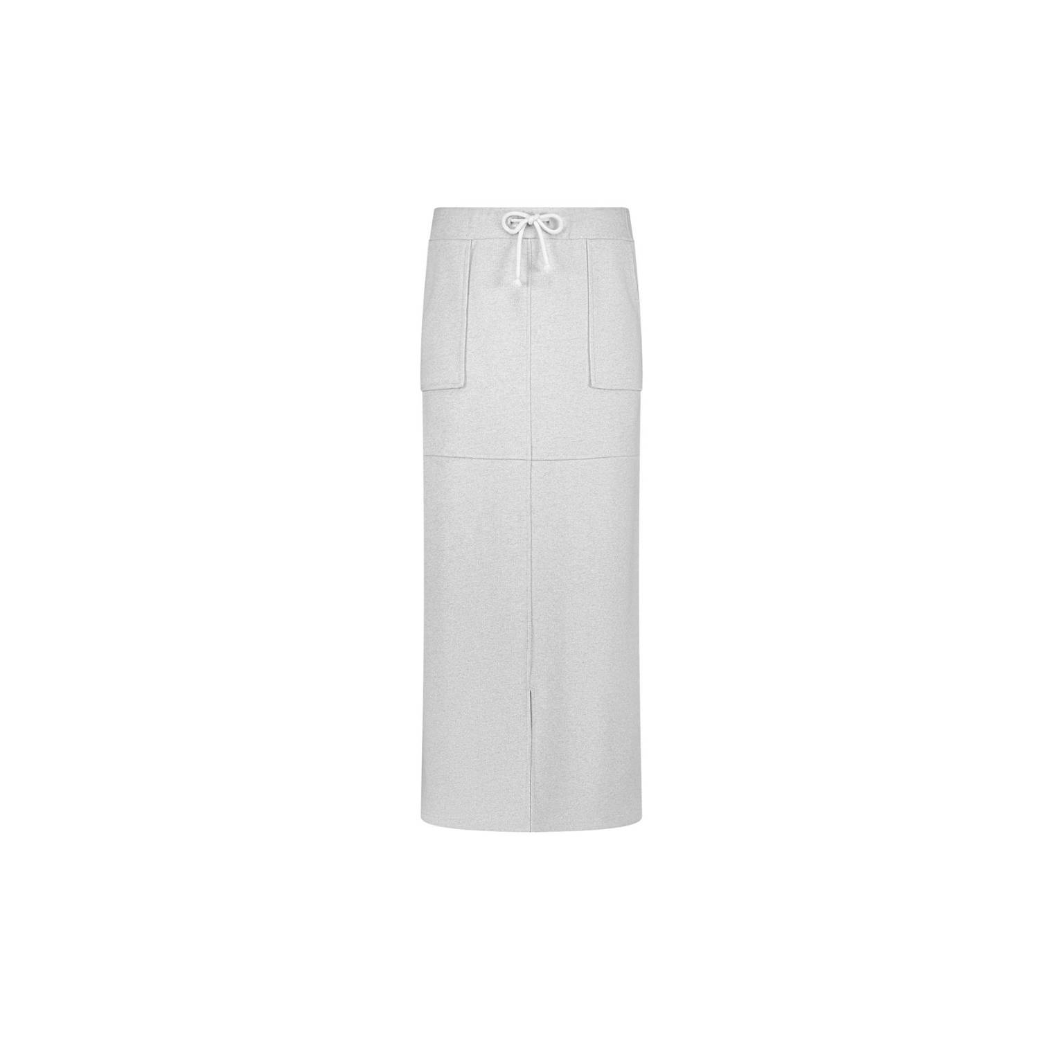 NUKUS maxi rok lichtgrijs
