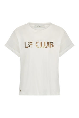 T-shirt wit met pailletten