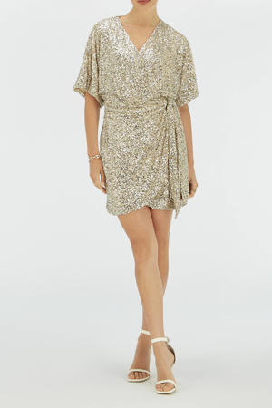 cocktailjurk met pailletten goud