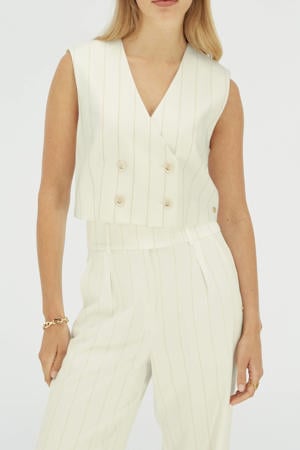 gilet ecru met lurex