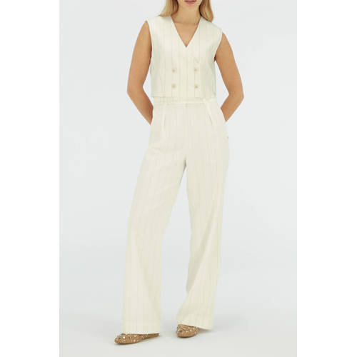 JOSH V gilet ecru met lurex afbeelding