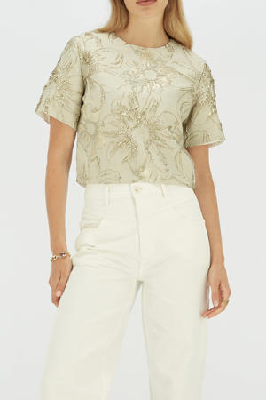 top beige met lurex