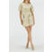JOSH V korte rok met lurex beige