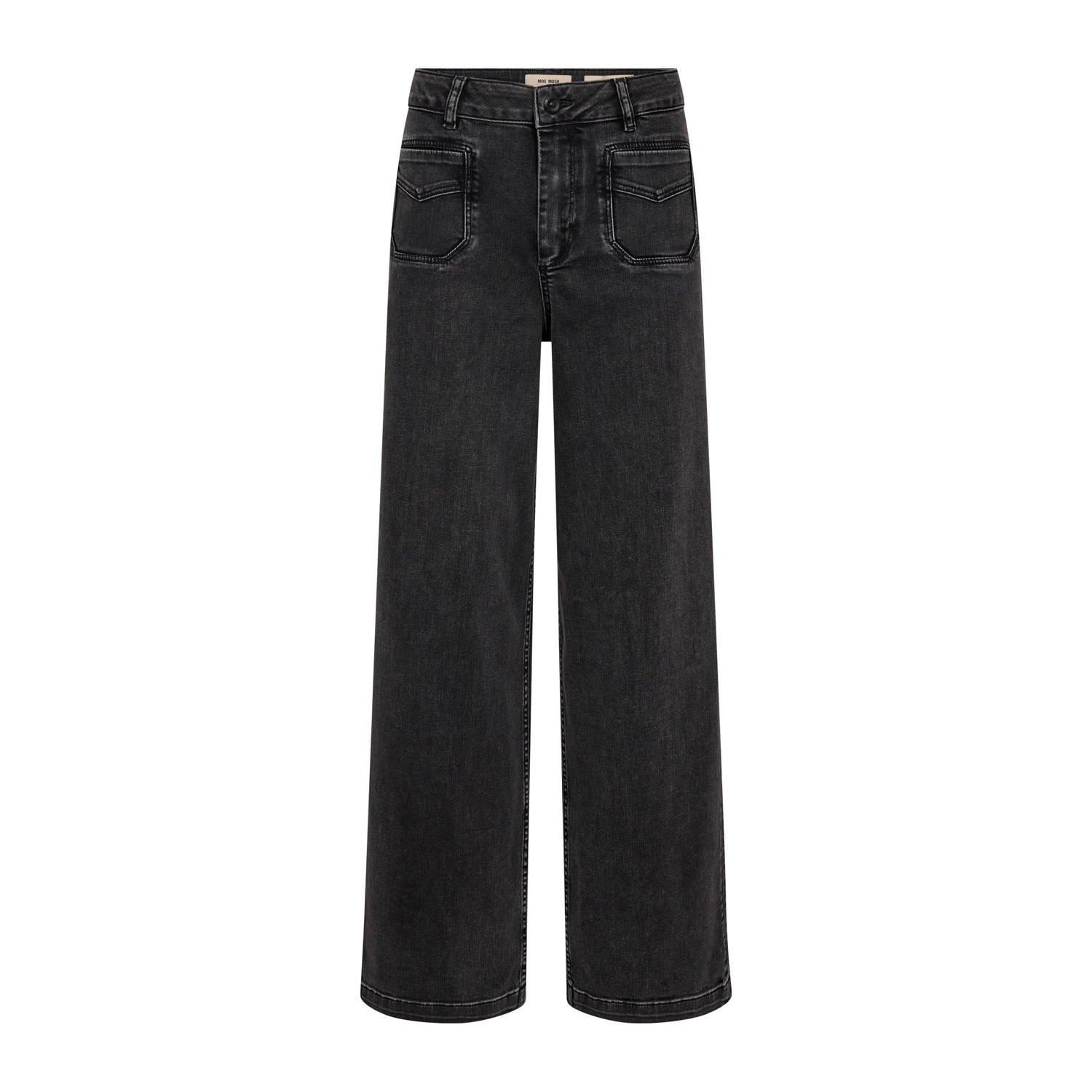 Mos Mosh high waist wide leg jeans grey denim