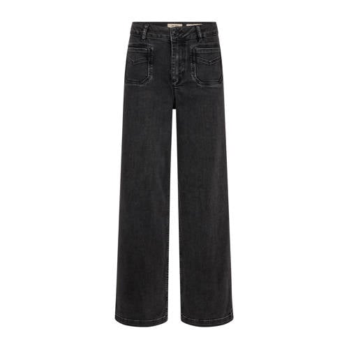 Mos Mosh high waist wide leg jeans grey denim afbeelding