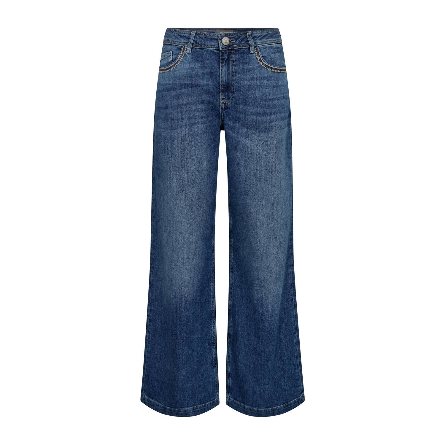 Mos Mosh wide leg jeans medium blue denim