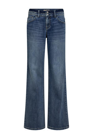wide leg jeans dark blue denim