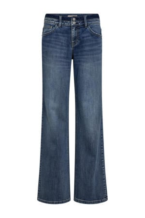 wide leg jeans dark blue denim