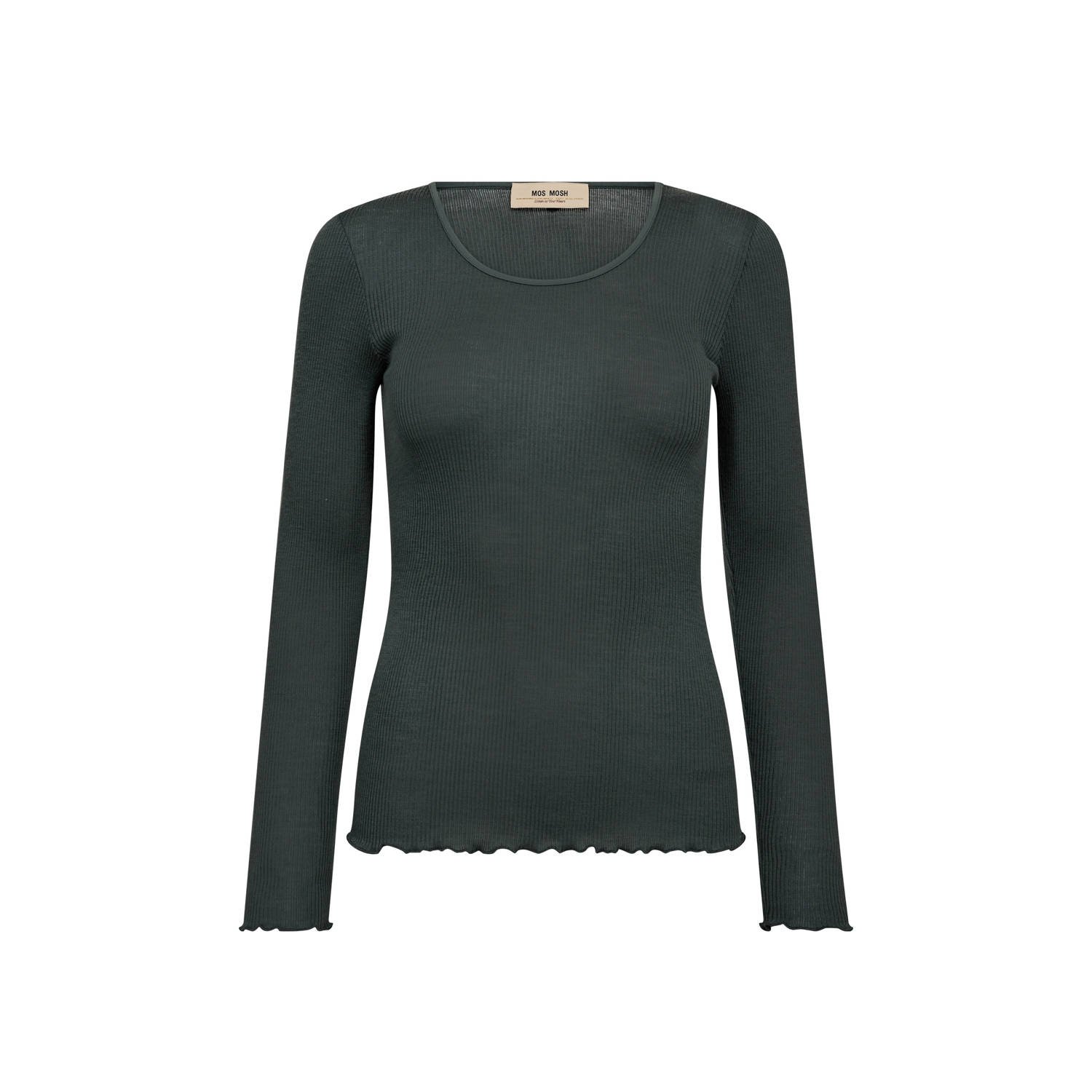 Mos Mosh wollen longsleeve grijs