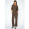 Mos Mosh slim regular waist casual broek donkerbruin
