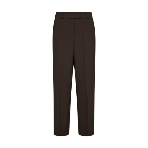 Mos Mosh slim regular waist casual broek donkerbruin afbeelding