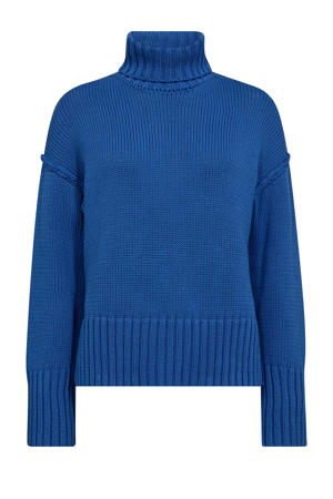 coltrui blauw fijn gebreid