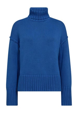 coltrui blauw fijn gebreid