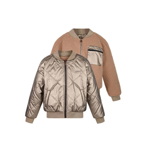 NoBell’ teddy reversible bomberjack bruin afbeelding