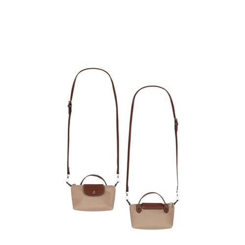 NoBell’ crossbody tas lichtbruin/bruin afbeelding