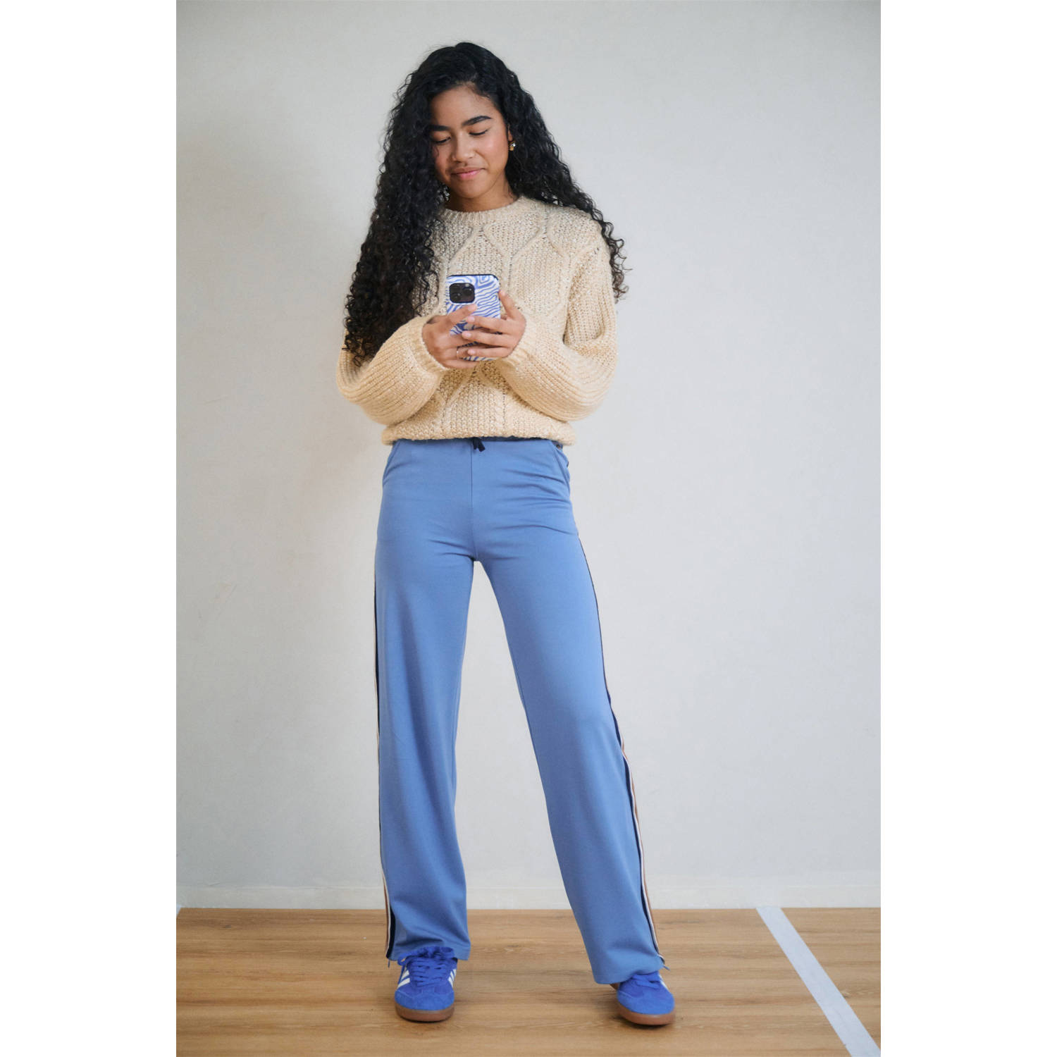 NoBell regular casual broek blauw