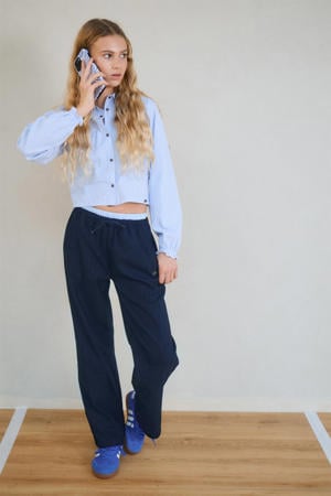 regular casual broek donkerblauw