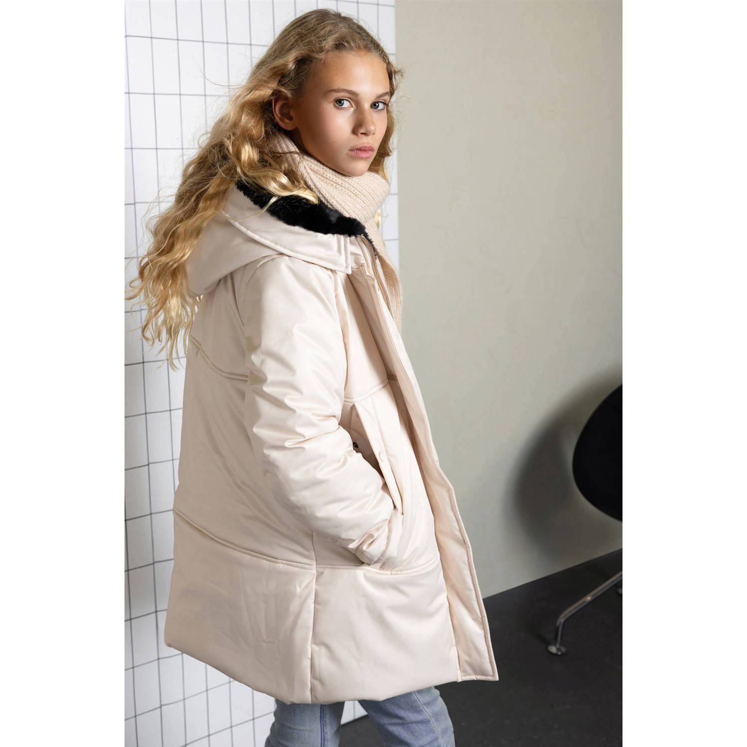 NoBell gewatteerde jas beige