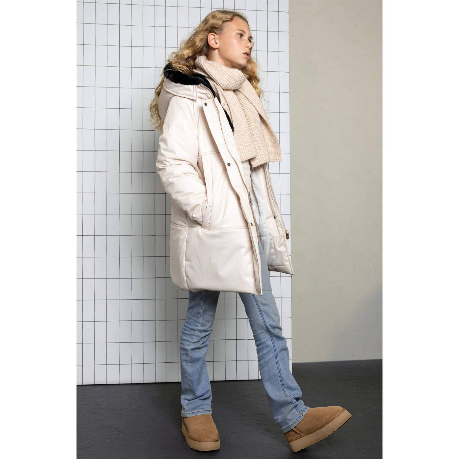 NoBell gewatteerde jas beige
