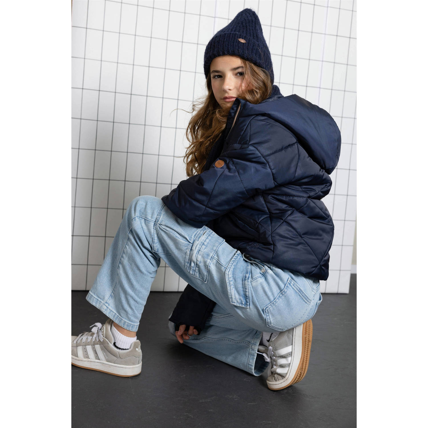 NoBell gewatteerde jas donkerblauw