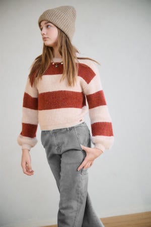 trui rood grof gebreid