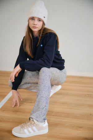 sweater met backprint donkerblauw