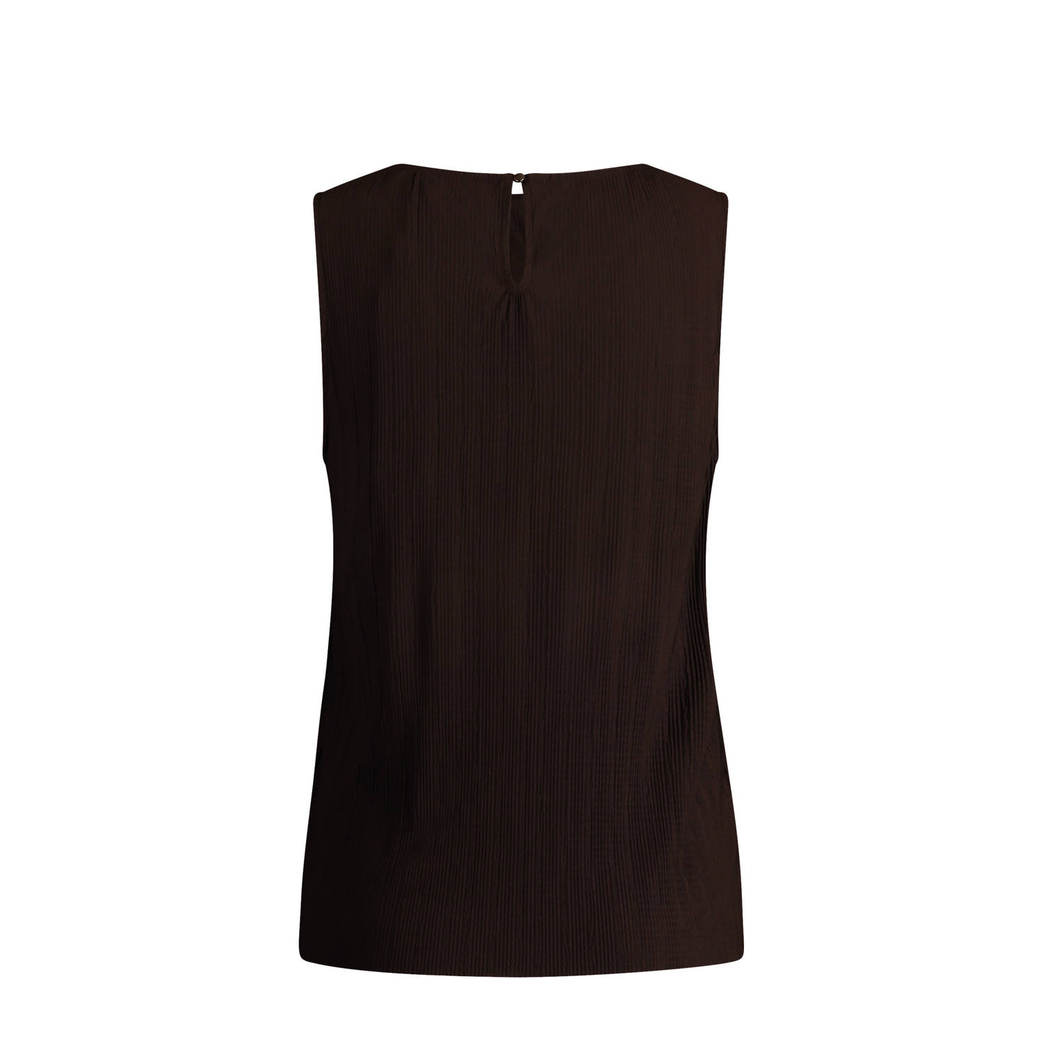 Expresso mouwloze top donkerbruin