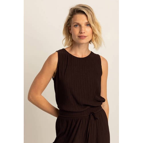 Expresso mouwloze top donkerbruin afbeelding