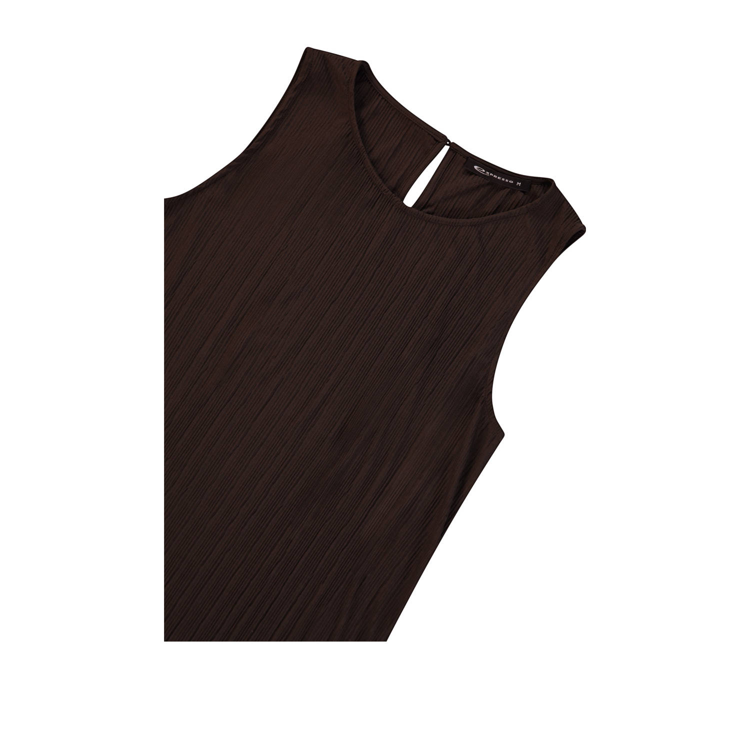 Expresso mouwloze top donkerbruin