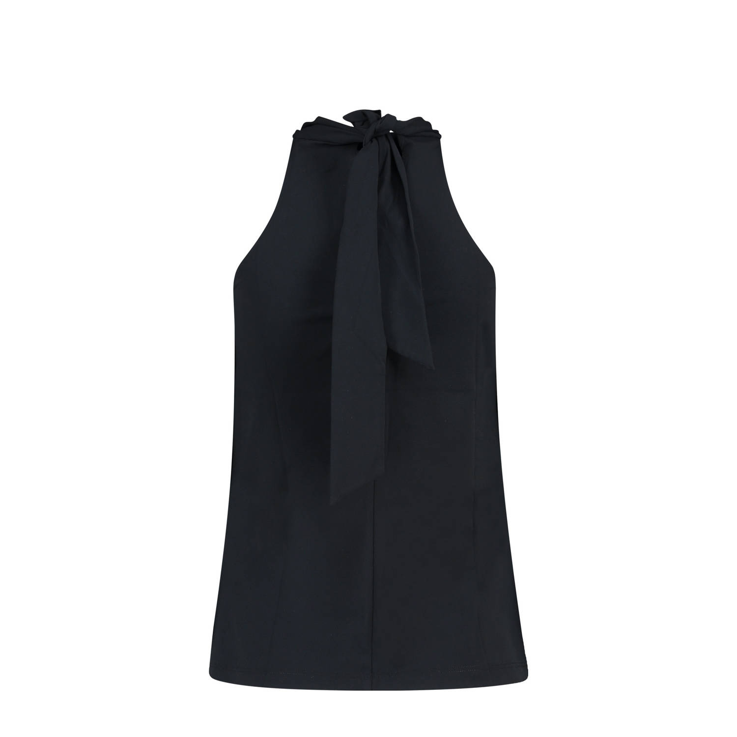 Expresso travelstof haltertop zwart