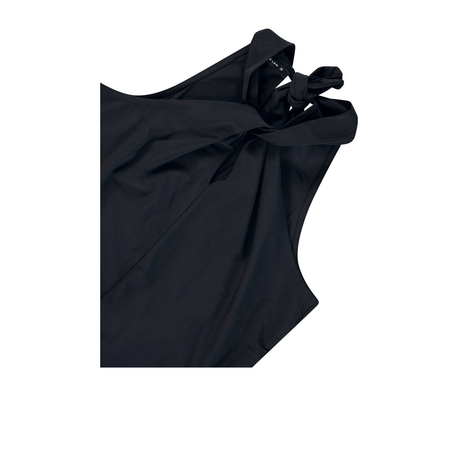 Expresso travelstof haltertop zwart