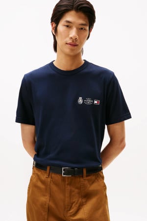 regular T-shirt donkerblauw