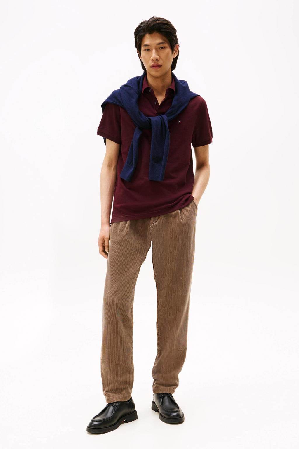 Tommy Hilfiger regular polo donkerrood