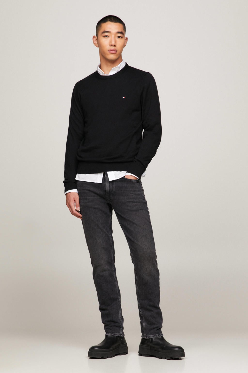 Tommy Hilfiger gebreide trui zwart
