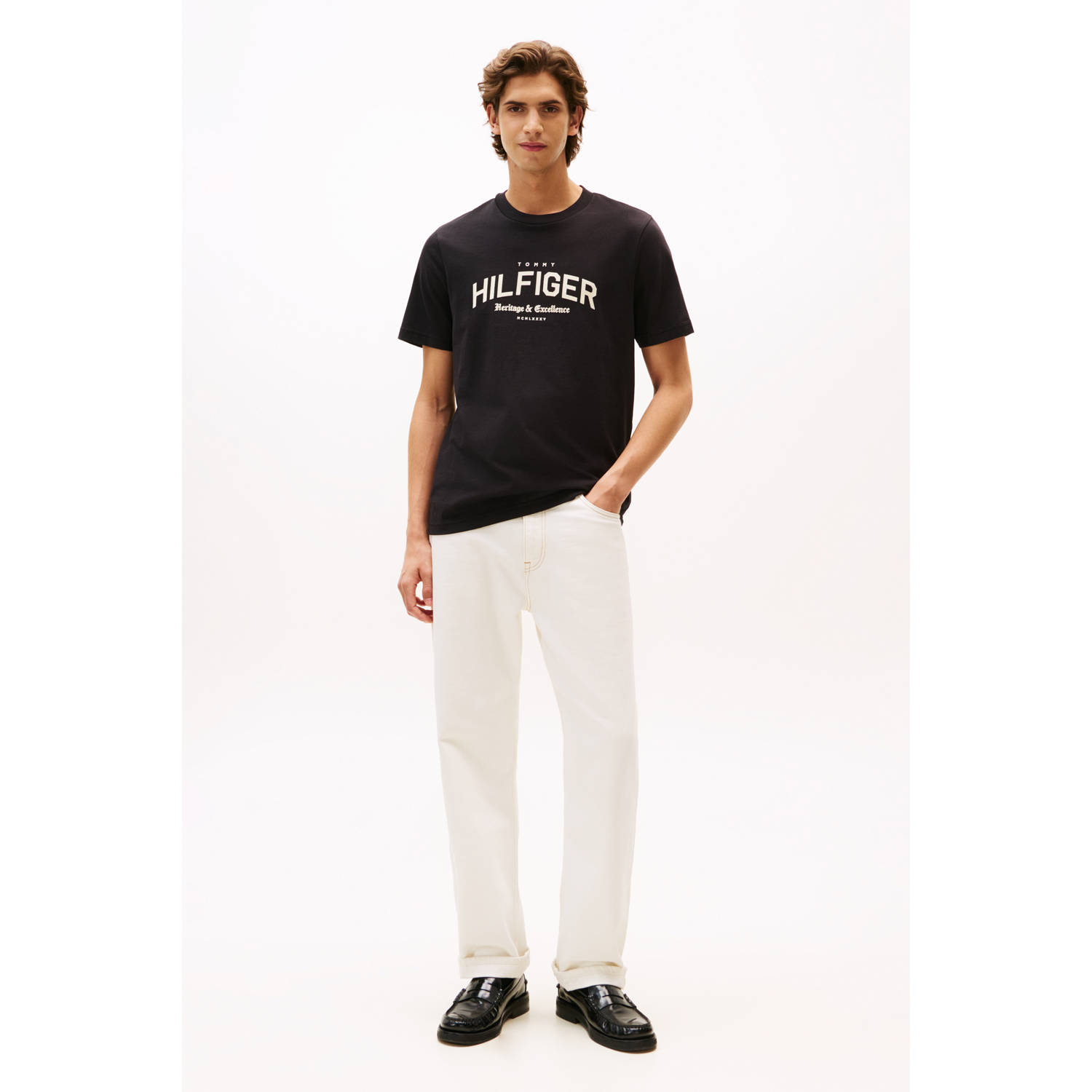 Tommy Hilfiger regular T-shirt zwart