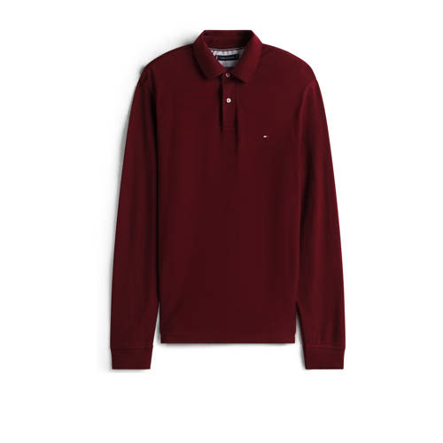 Tommy Hilfiger regular polo donkerrood afbeelding