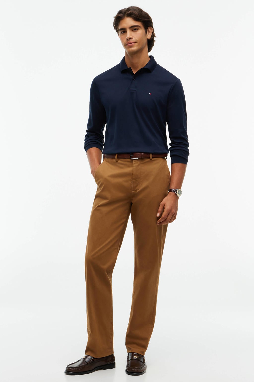 Tommy Hilfiger regular polo donkerblauw