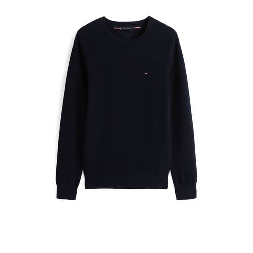Tommy Hilfiger gebreide trui met textuur donkerblauw afbeelding