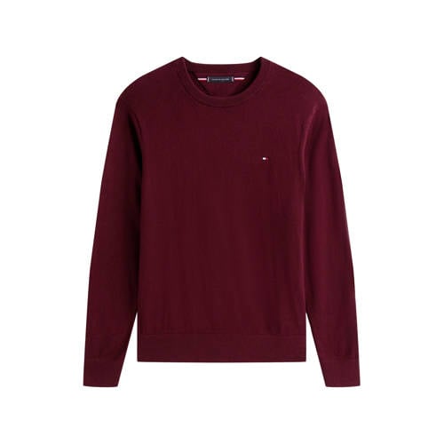 Tommy Hilfiger gebreide trui donkerrood afbeelding