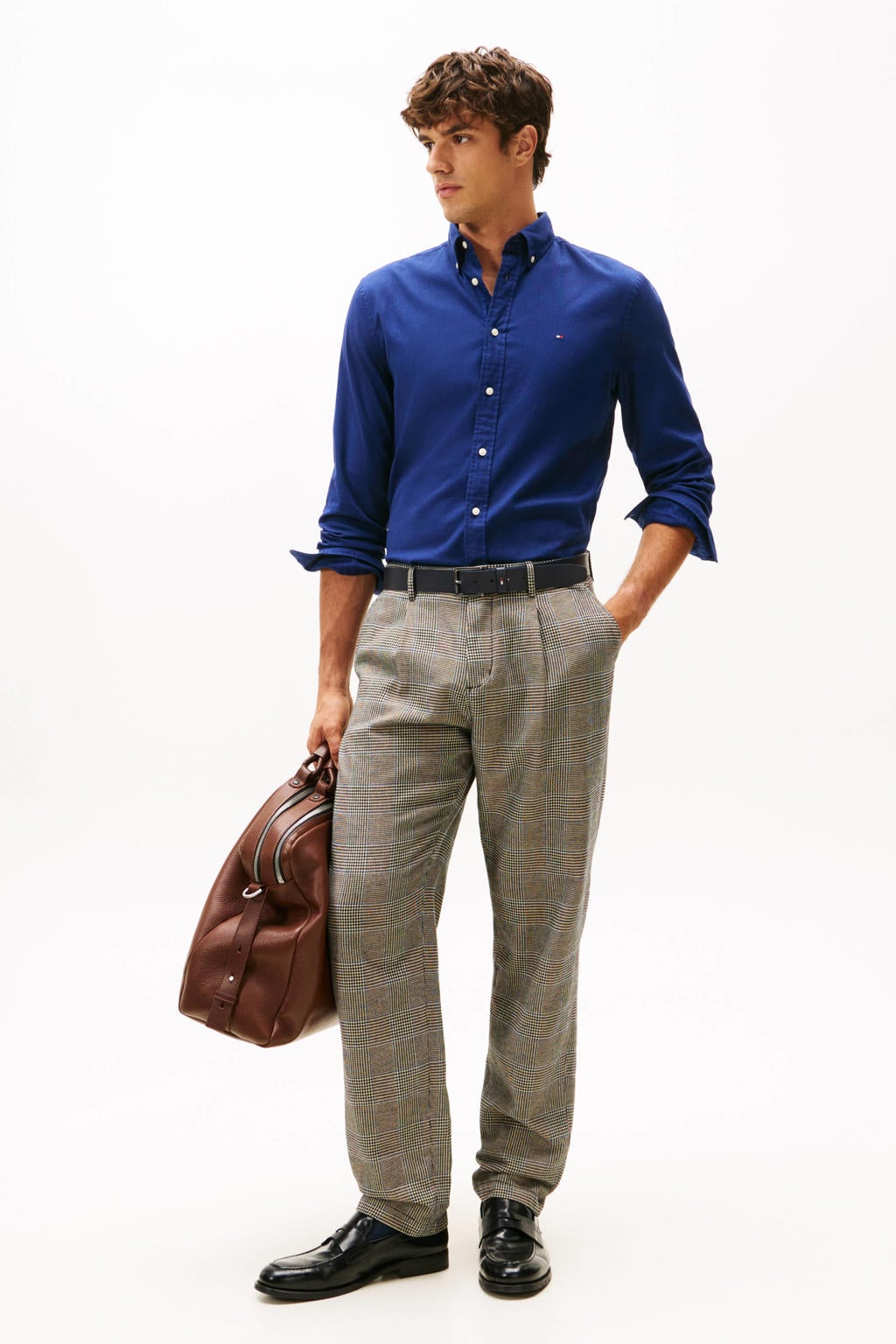Tommy Hilfiger regular zakelijk overhemd donkerblauw