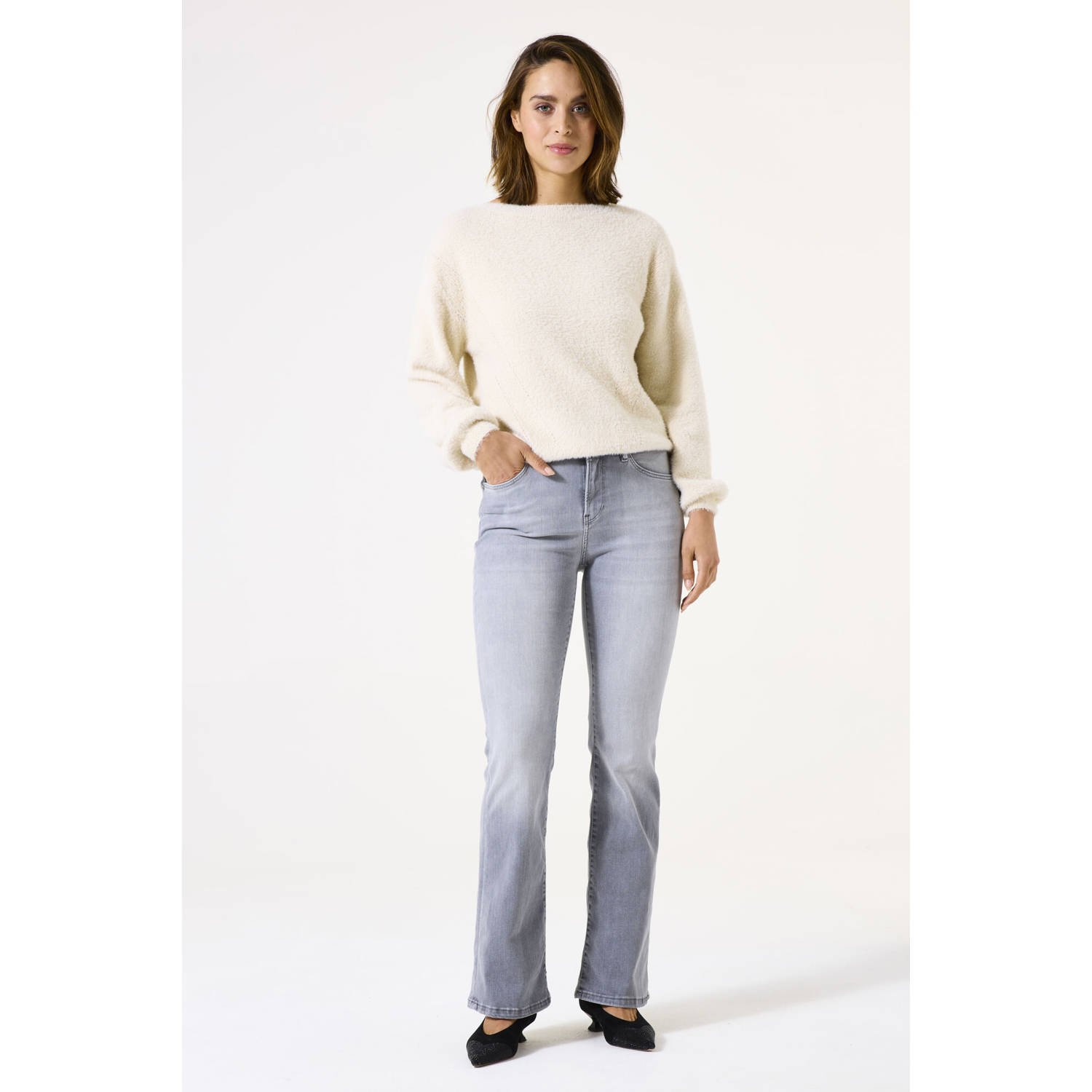 Garcia flared jeans grey denim